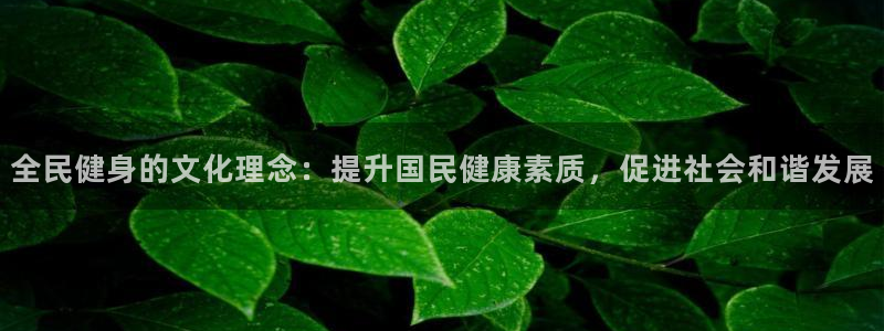 尊龙人生就是博首页入口：全民健身的文化理念：提升国民健康